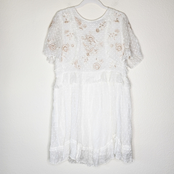 Anthropologie Ranna Gill White Basilia Tunic Dress S - Picture 4 of 8